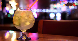 Bar drinks selection