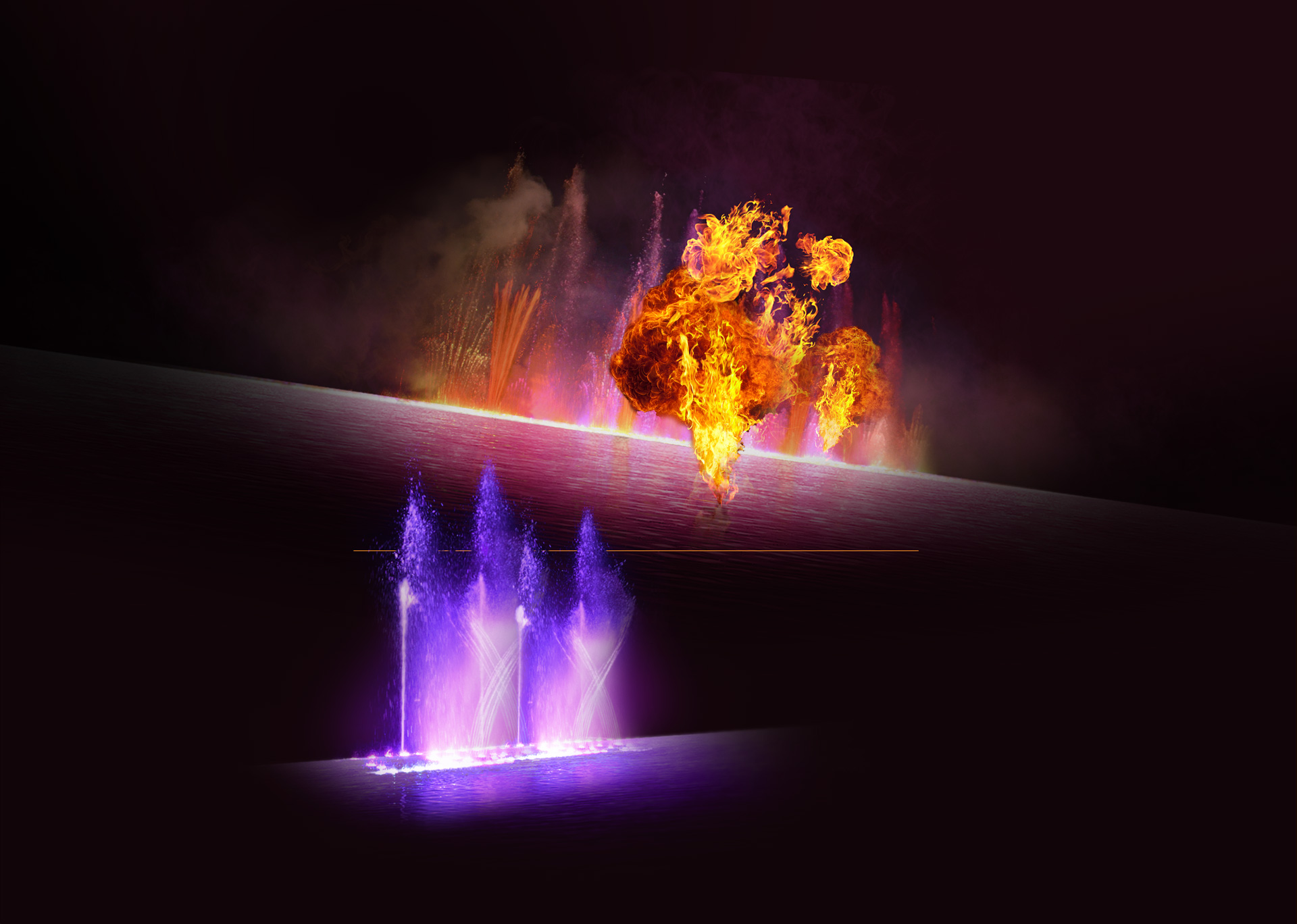 Original fire imagery from Magic Dancing Waters